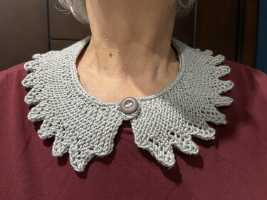 Knit Lace Collar, Knitting Pattern, Beginner Easy Pattern, Peter Pan Collar