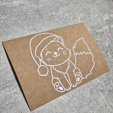 Plotter File Cat with Hat Christmas Winter SVG PNG DXF Vector Colorful - Plotting