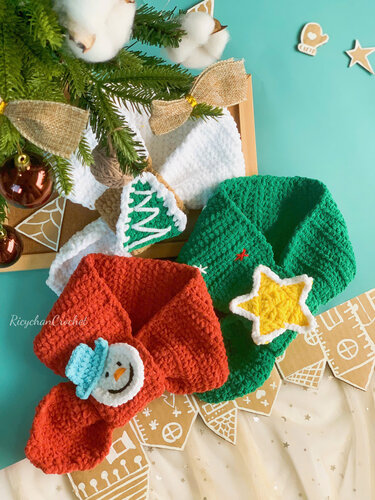 Christmas neck warmer crochet pattern - Christmas gift crochet
