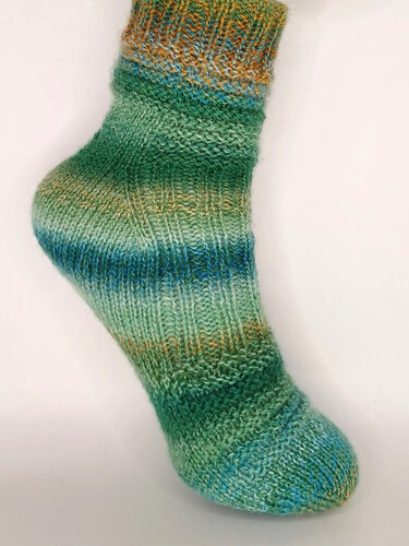 Fixe Ferse "Costilla", Gr. 34-47, Toe Up, 6-fach Garn - Stricken