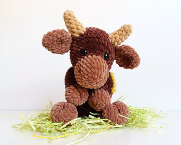 Bandit, the Bull - Low Sew Bull Toy Crochet Pattern