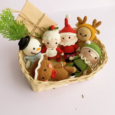 Crochet Christmas Gift Set Pattern - Bundle 6 in 1 crochet pattern - EngPDF