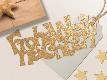 Plotterdatei Frohe Weihnachten Geschenkanhänger - svg dxf png PDF - Plotting