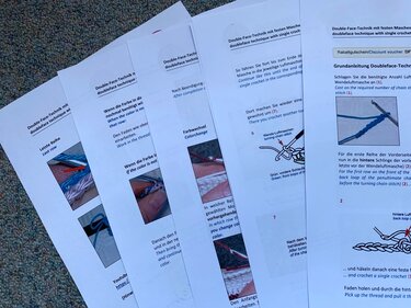 Basic instructions doubleface crochet