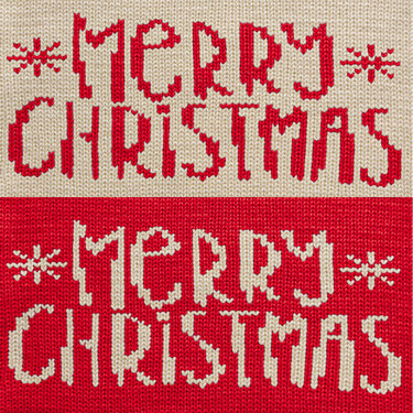 Merry Christmas Chart for Knitting, Cross Stitch, Crochet