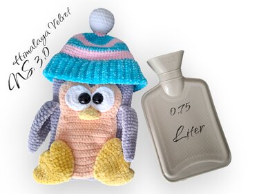 Häkelanleitung Wärmflaschenbezug Pinguin