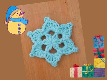 Häkelanleitung für Schneeflocke "Liebe Schnee"