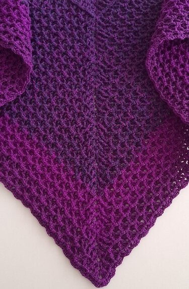 flaches und tiefes Dreieckstuch Sweet Harmony - Häkeln