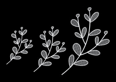 Stickdatei Spitzenblume, Spitzenimitation in drei Größen - Sticken