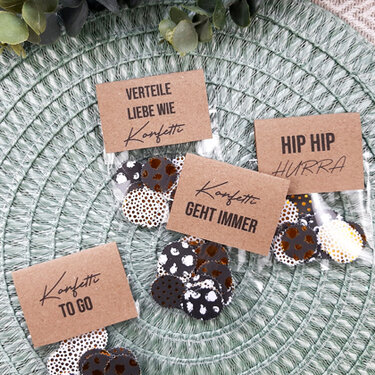 DOWNLOAD Gastgeschenk Konfetti Banderole für Konfetti DIN A4 - Basteln