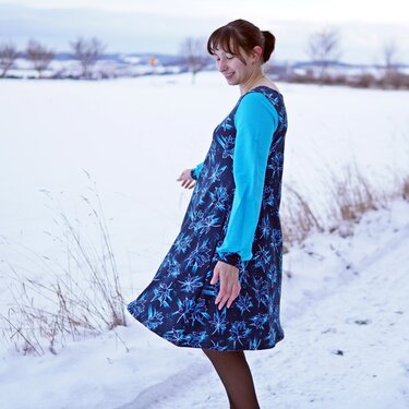 Winter - Kleid nähen Gr. 34-46 Winterkleid Sweatkleid warm Sweat - Bild 13