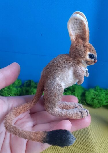 Miniature Jerboa Crochet pattern, Realistic animal toy, Rodent toys