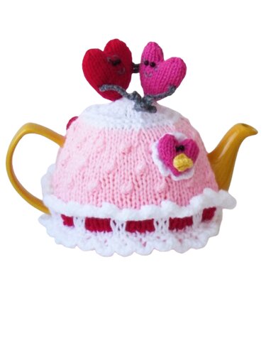 TeaCosyFolk's In Love Hearts Tea Cosy Knitting Pattern
