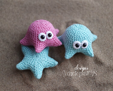 Crochet Starfish Pattern, crocheted sea star pattern