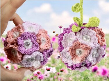 Decorative Flower Balls - Crochet Pattern