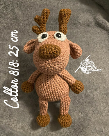 Crochet Pattern Reindeer - Toffee - PDF US Terms - Amigurumi