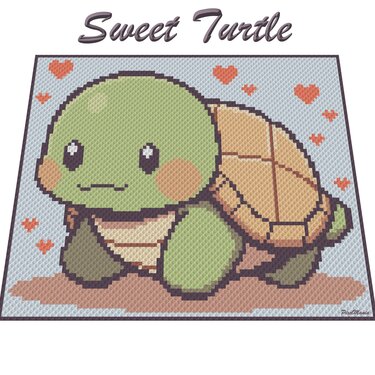 TURTLE - pattern for c2c crochet blanket