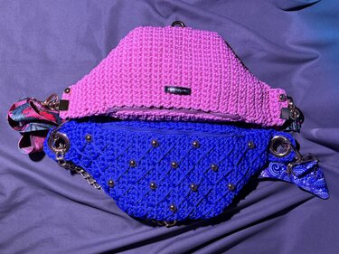 Crochet pattern women embroidery fanny pack PDF and video tutorial