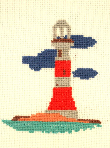 Stickvorlage Leuchtturm Kreuzstich Stickanleitung - Sticken