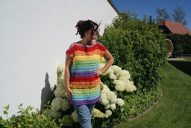 Longshirt / Tunika RAINBOW (Gr. S/M, L/XL - leicht anzupassen) - Bild 8