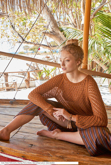 Seidenpulli im gestrickten Ajourmuster - Stricken