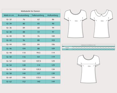 Schnittmuster Blusenshirt Alle lieben Jane Gr. 32 - 62 Damen - Bild 67