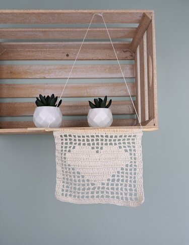 Heart Wall Hanger / Wall Decoration - Crochet