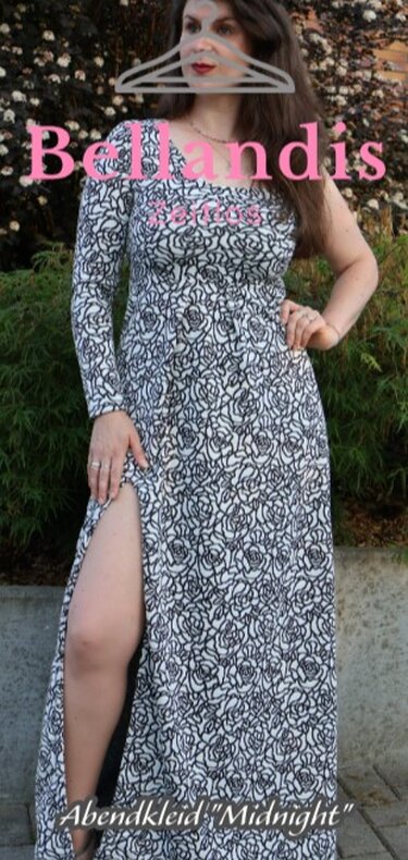 E-Book Schnittmuster Bellandis Abendkleid "Midnight" mit deutscher Anleitung - Nähen