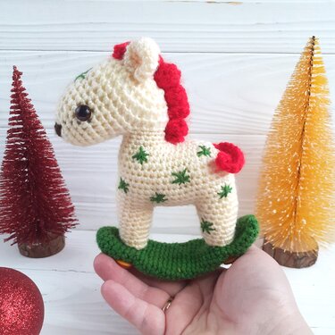 Rocking Horse Crochet Pattern. Stuffed toy pattern