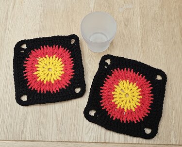 EM Deuschland Untersetzer Häkelanleitung