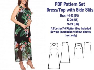 Free Dress Pattern Maxi Dress Pattern Free PDF Dress Pattern Top Pattern - Sewing