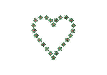 Stickdatei Blumenherz in zwei Größen - Sticken