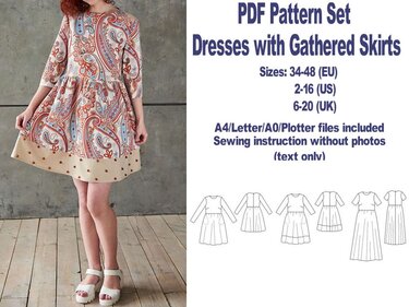 PDF Dresses Sewing Patterns Women Patterns Sewing PDF Sewing Pattern Dress