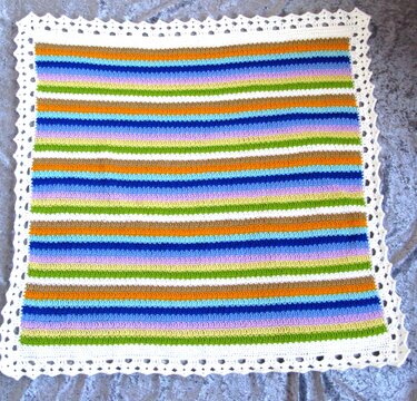 Häkelanleitung aus Wollresten Babydecke Lilliput