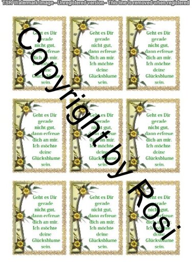 Glücksblümchen - Glückswürmchen - Sprüche - Kärtchen - Karte - Basteln