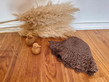 Crochet set papyrus hat and bag