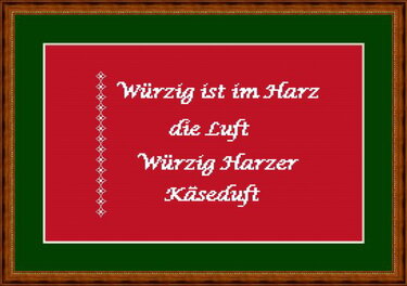 Spruch Retro in Kreuzstich, Würzig ist... - Sticken