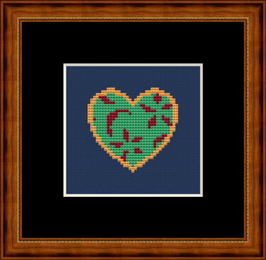 Kleines Herz in Kreuzstich - Sticken