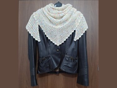 Crochet Shawl Yellow Tulip