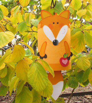 Bastelvorlage Martinslaterne Fuchs, Fuchslaterne - Basteln