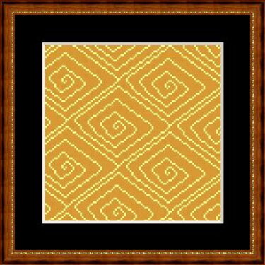 Spiralen Kreuzstichmuster geometrische Form - Sticken