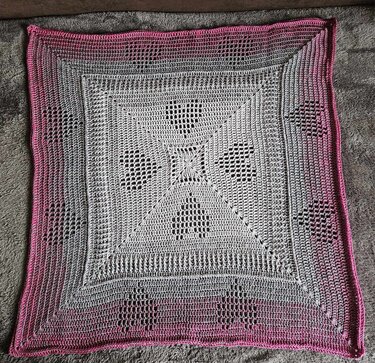 Deckchen    „Hearts Square II“ - Bild 2