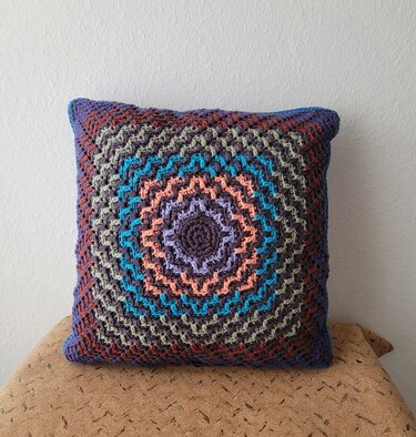 Mosaik Kissen - Häkeln