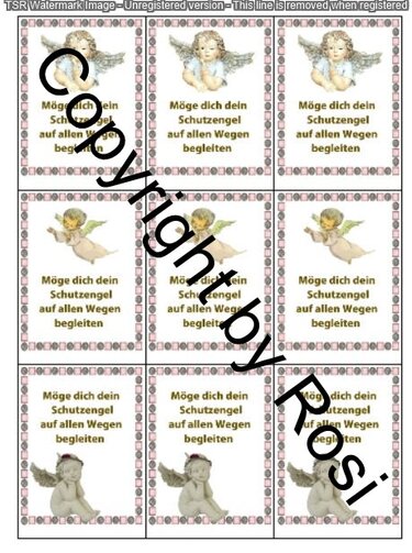 Kärtchen Beilage für Schutzengel Sorgenwürmchen - Basteln