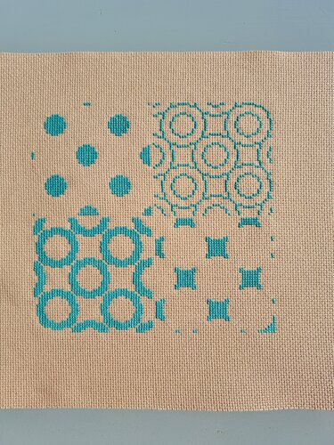 embroidery Template cross stitch geometry disassembled