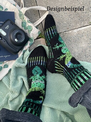 Anleitung Sockenmuster Geckomania, mit mehreren Fäden - Bild 11