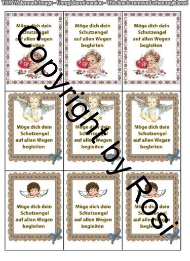 Kärtchen Beilage für Schutzengel Sorgenwürmchen - Basteln