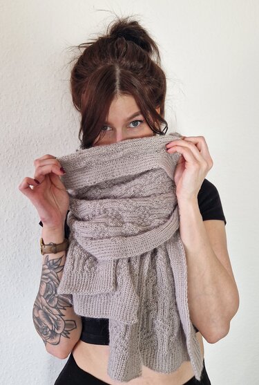 228 Strickanleitung Schal mit Mosaikmuster - Bild 4