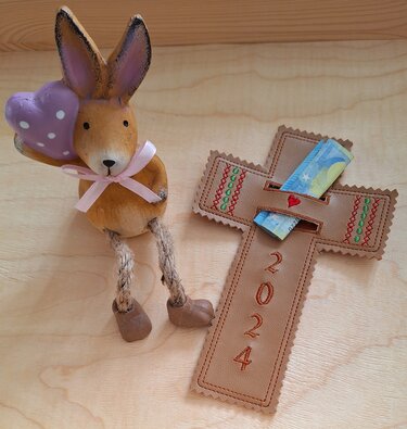 Stickdatei ITH Kreuz Kommunion Taufe - Sticken