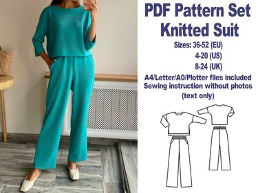 Loungewear Sewing Patterns PDF Pants Patterns Jumper Sewing Pattern PDF